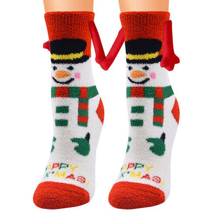 magnetic hand Christmas socks