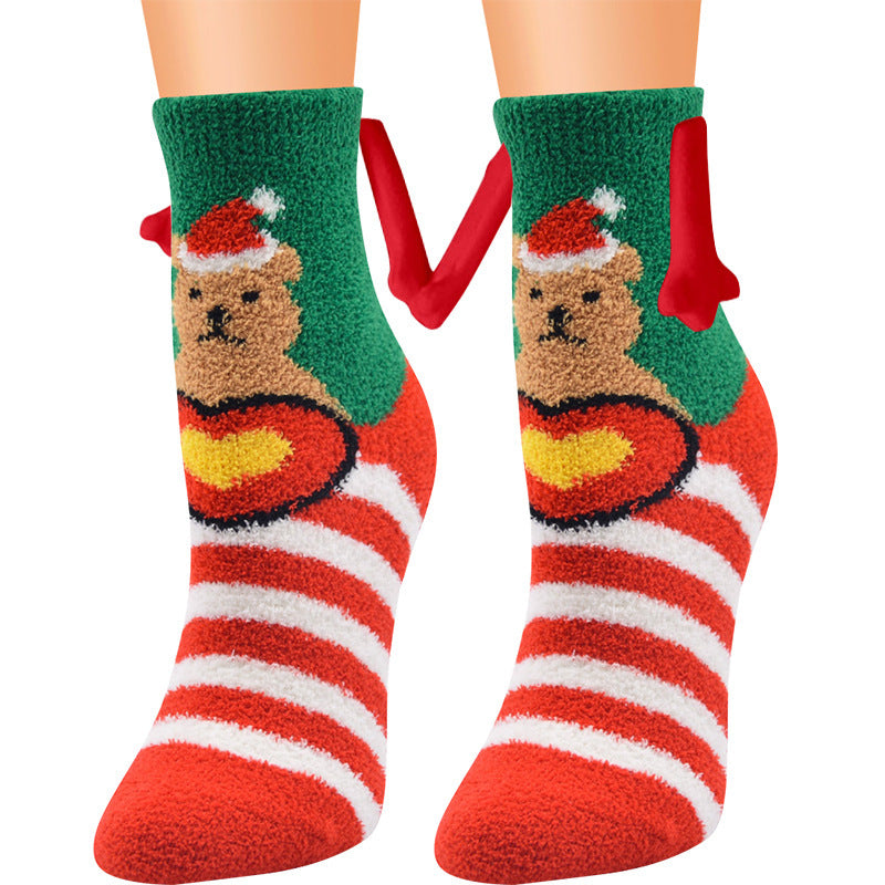 magnetic hand Christmas socks