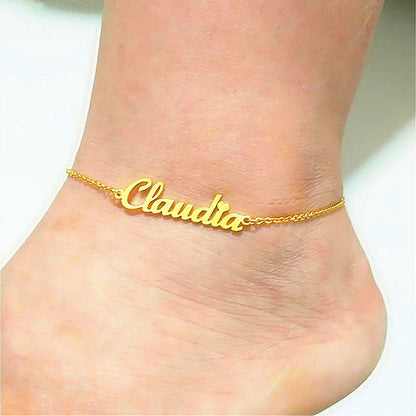 Custom Name anklet