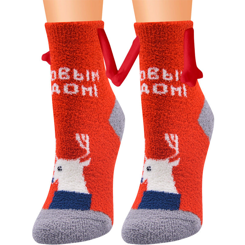 magnetic hand Christmas socks