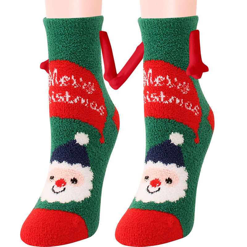 magnetic hand Christmas socks