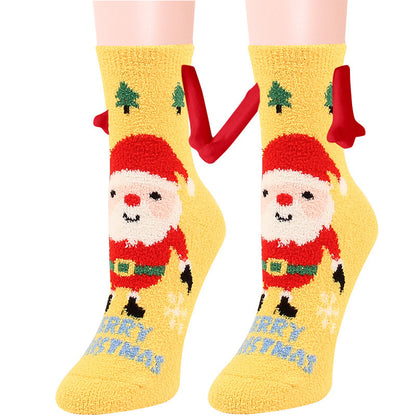 magnetic hand Christmas socks