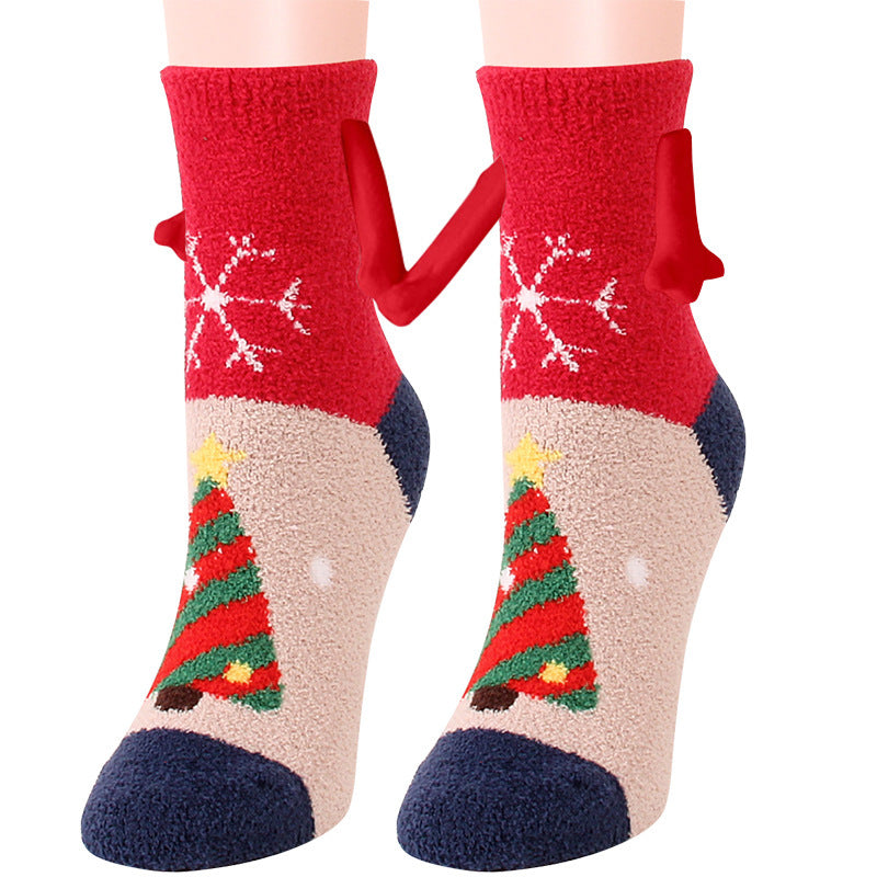 magnetic hand Christmas socks