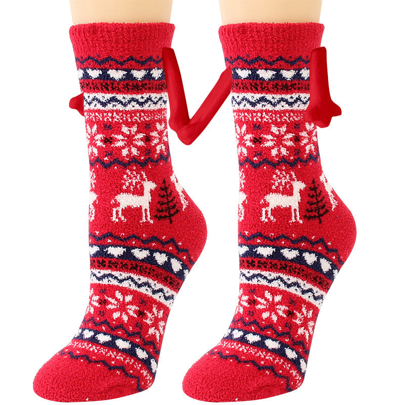 magnetic hand Christmas socks