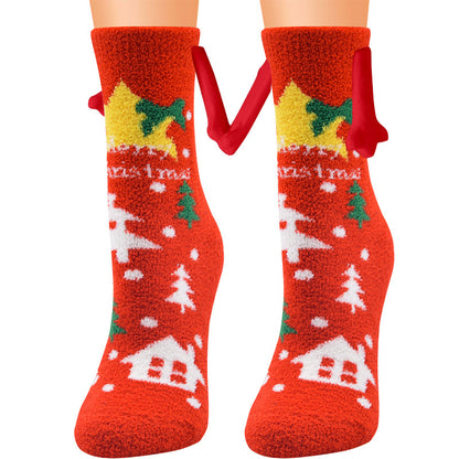 magnetic hand Christmas socks