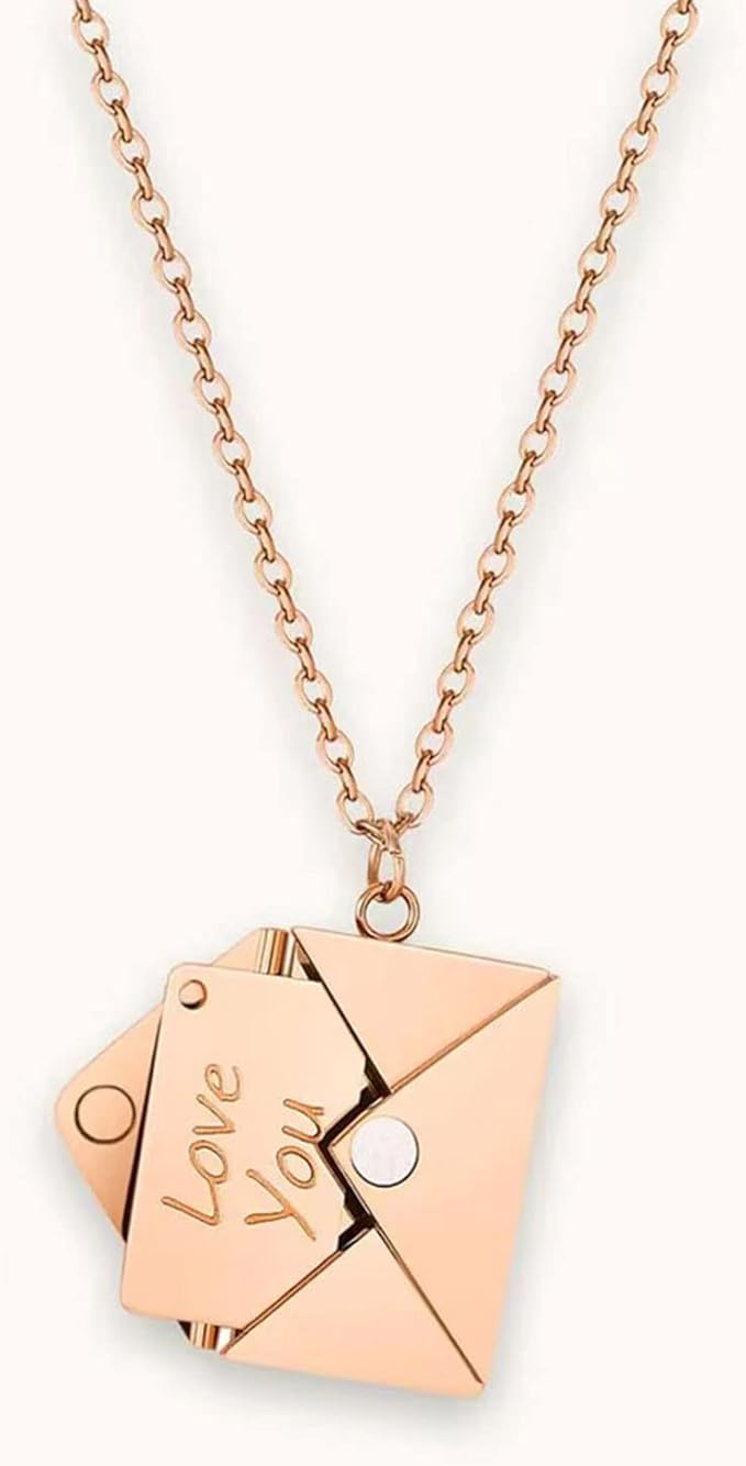 Custom envelope necklace
