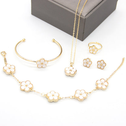 Plum Five-piece Double-sided Necklace Set