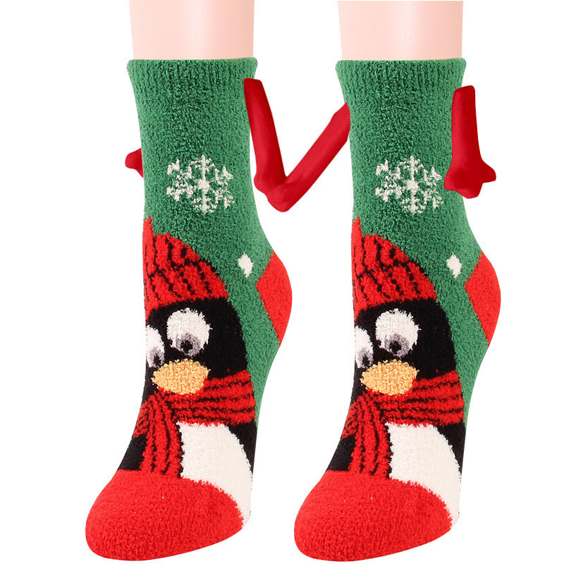 magnetic hand Christmas socks