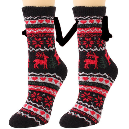 magnetic hand Christmas socks