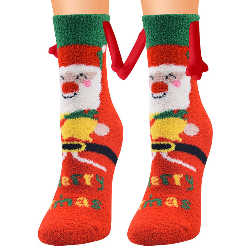 magnetic hand Christmas socks