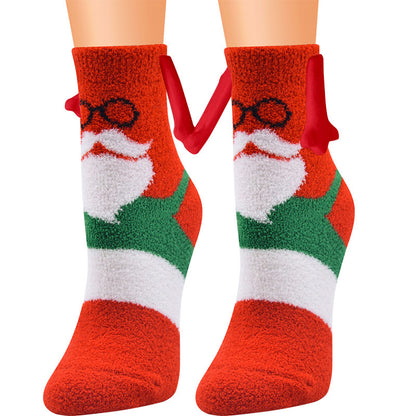 magnetic hand Christmas socks