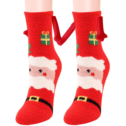 magnetic hand Christmas socks