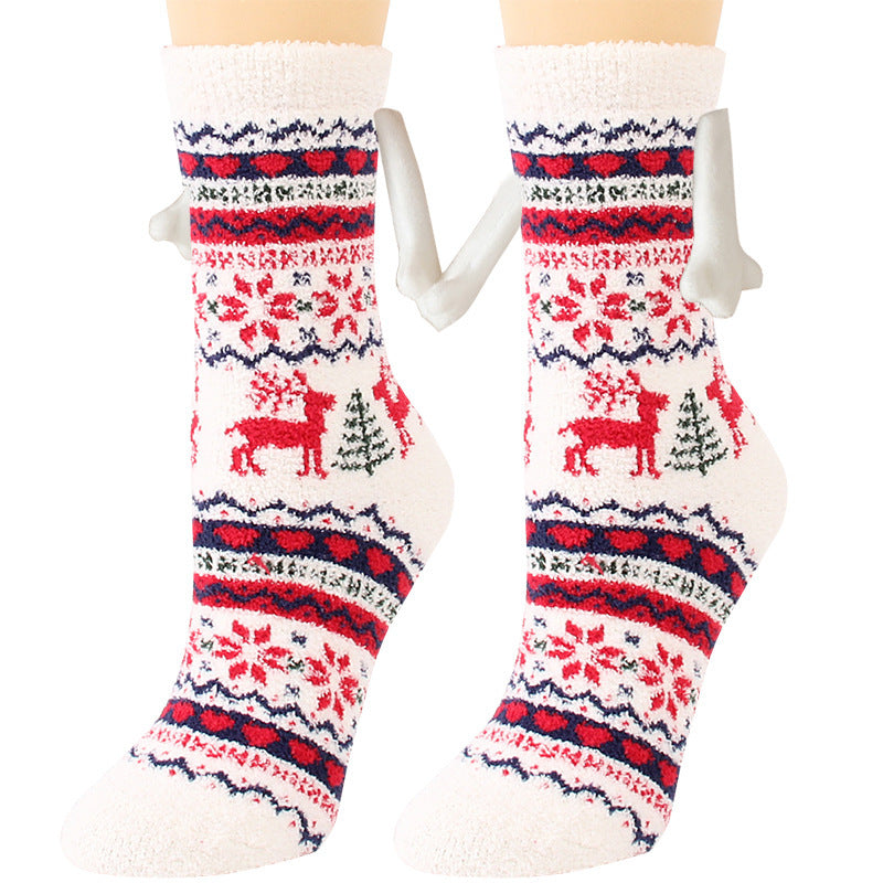 magnetic hand Christmas socks