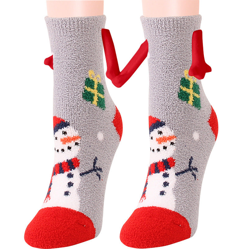 magnetic hand Christmas socks