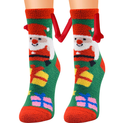 magnetic hand Christmas socks