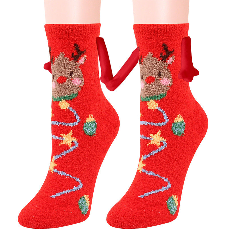 magnetic hand Christmas socks