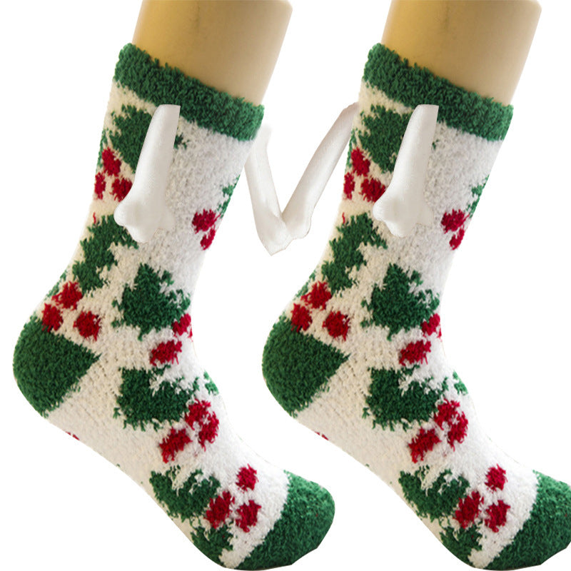 magnetic hand Christmas socks