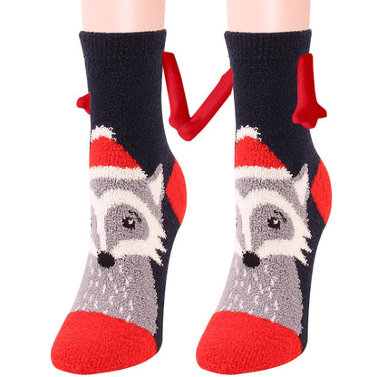 magnetic hand Christmas socks