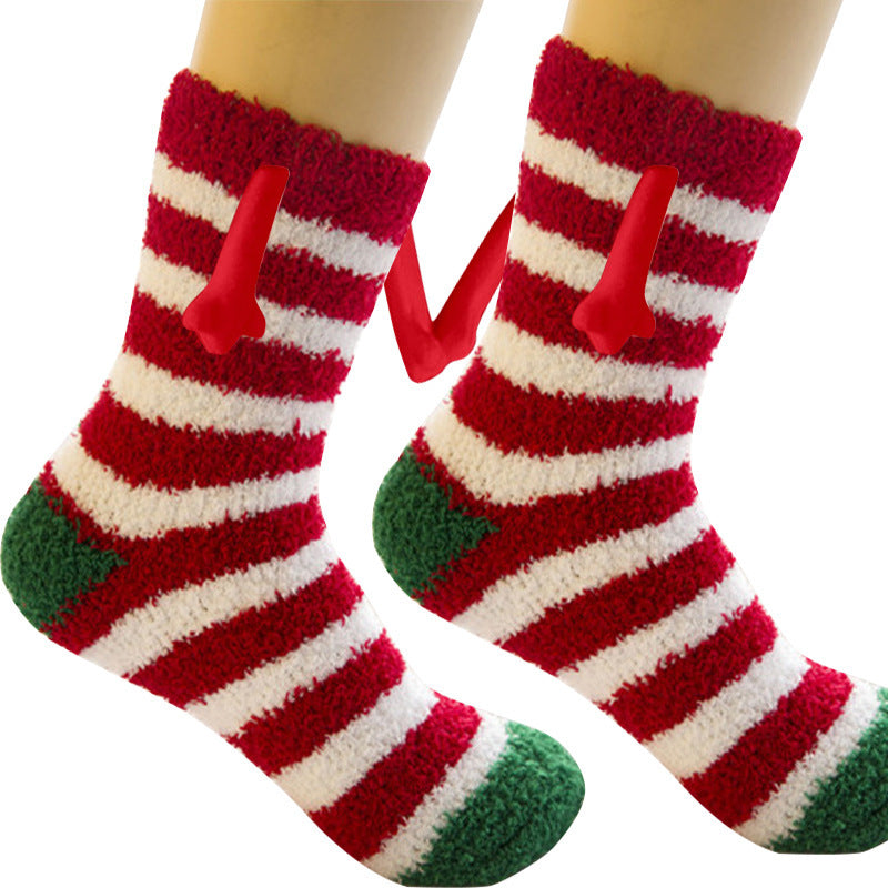 magnetic hand Christmas socks