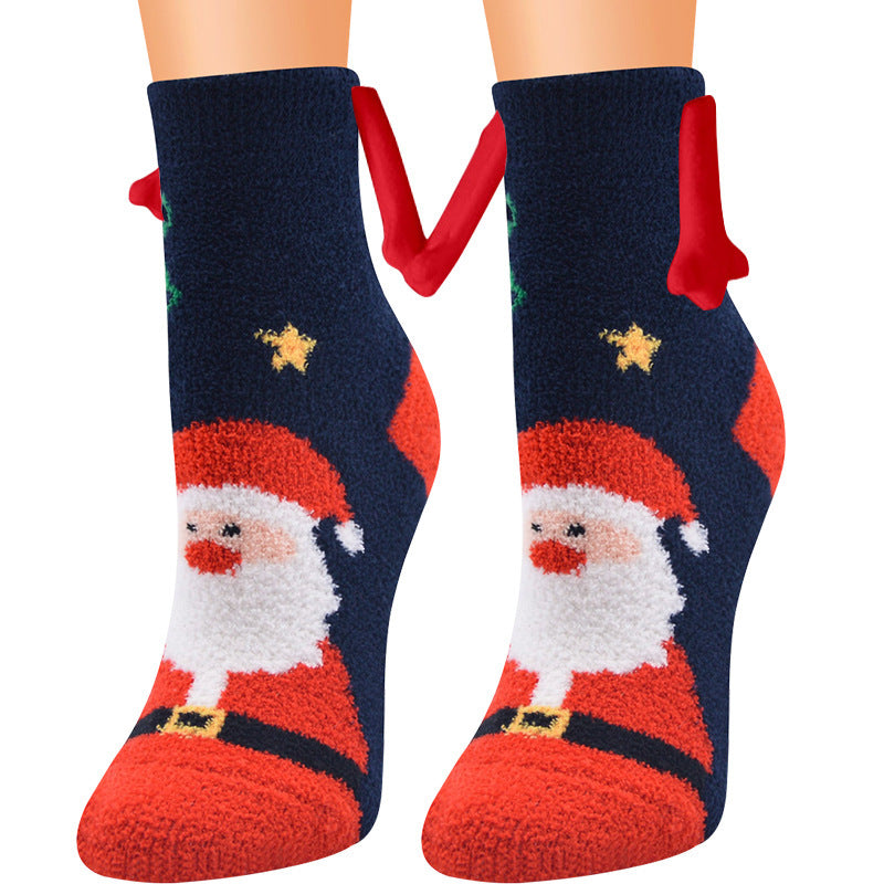 magnetic hand Christmas socks