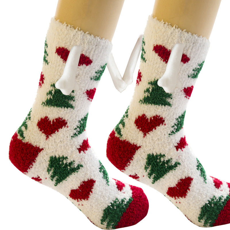 magnetic hand Christmas socks