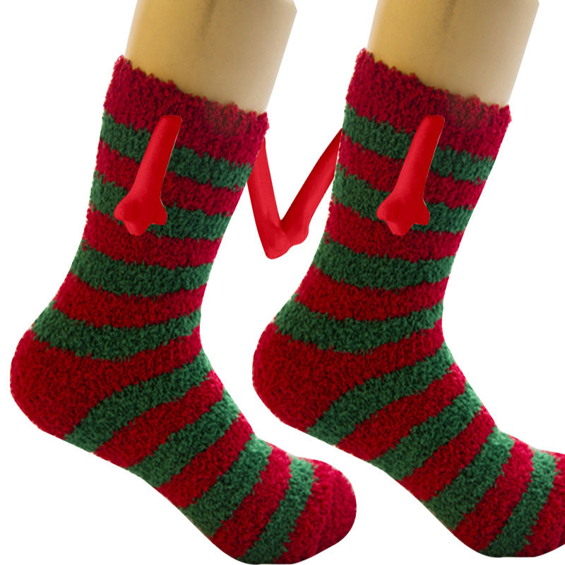 magnetic hand Christmas socks